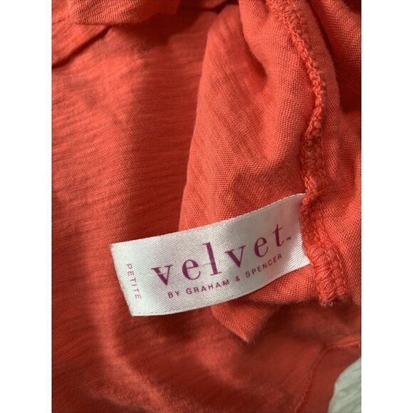 velvet calypso st barth womens coral pink orange tank top p xs small - Picture 5 of 6